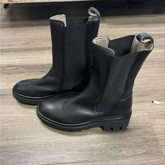 ALLSAINTS Billie Boot Black Chunky Sole Military Style Chelsea Boots Size 10